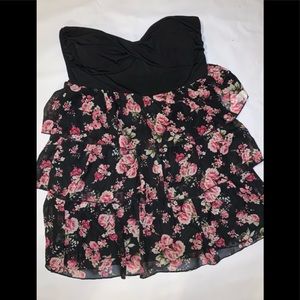 Rue21 Floral Flower 3-Tier Mini Dress